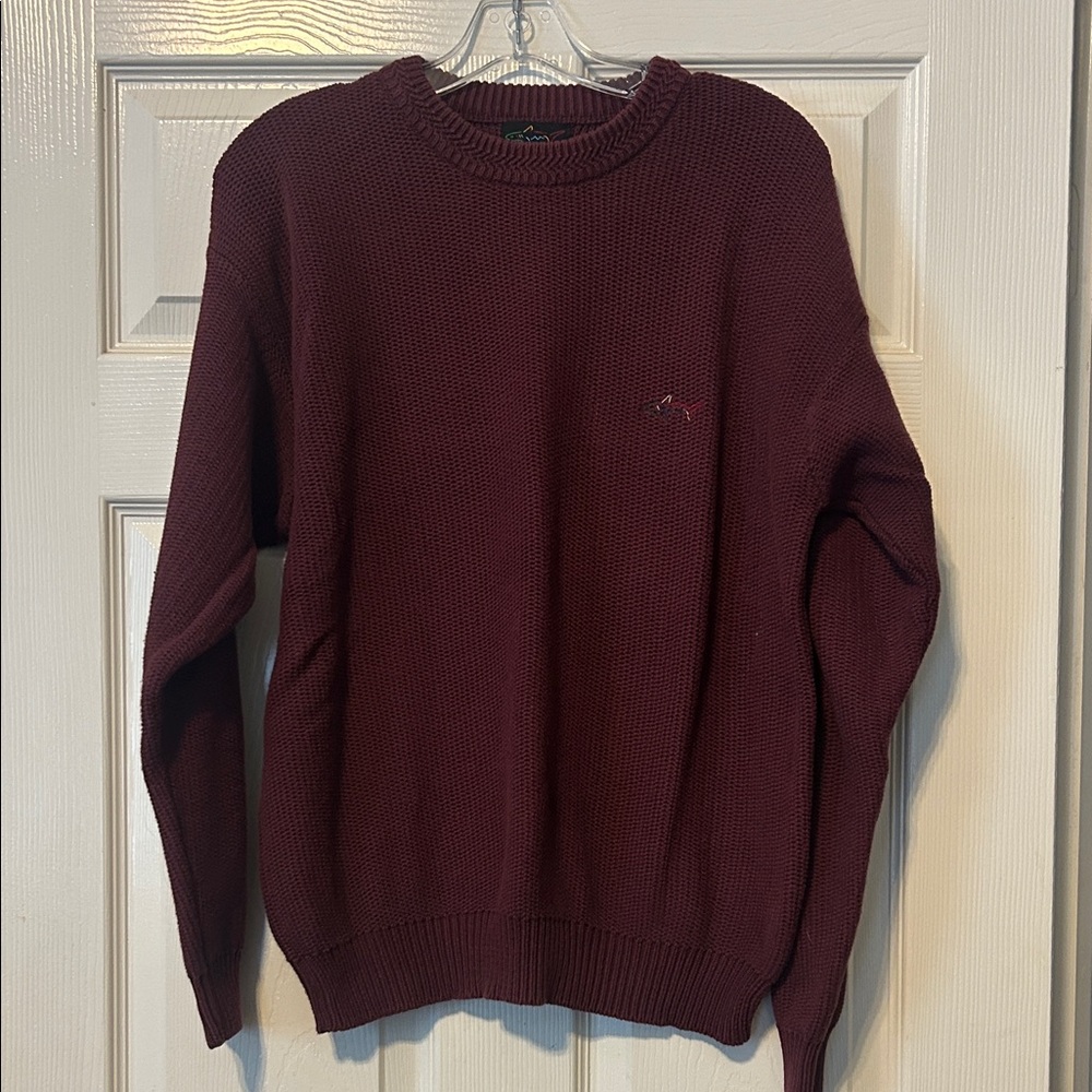 Vgt Greg Norman Collection Men's Crewneck Sweater in Deep Burgundy